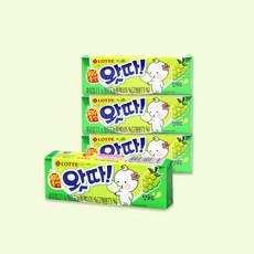 롯데제과 롯데껌 빅 풍선껌 왓따껌 청포도맛 x 4개, 23g