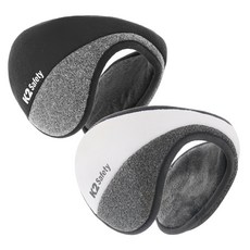케이투세이프티 듀얼 방한 귀마개, 블랙그레이 + 화이트그레이, 1세트