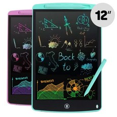 LCD 컬러 전자 메모보드 (12인치) 만능 메모 칠판 노트 패드 보드 드로잉, 단품, 1개