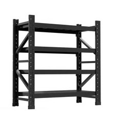 헬스장 선반 소도구 보관대 진열대 필라테스 정리 체육관 정리대, 블랙 100KG 150x40x200x4단