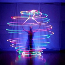 雜耍綵球 夜光球 LED發光球 poi舞蹈球 健身搖球 溜溜悠球 閃光球, 1個, 圓形甩球兩個一套, 圓形