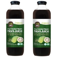 올바이오 유기농 발효 숙성 NFC 착즙 원액100% 노니주스 1000ml 2병, 2개, 1L