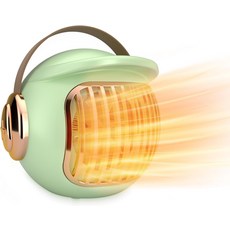 스페이스 히터 사무용 책상용 휴대용 캠핑용 400W 미니 텐트 워머실내용 팁 오버 보호 기능 경량Apple Green, Apple Green