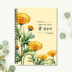 그림이좋은사람들 꽃 한송이 컬러링북 직장인 노인 어르신 꽃그림 색칠공부 취미미술
