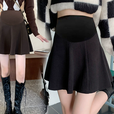 임산부 가을 겨울 A라인 플레어 미니 스커트