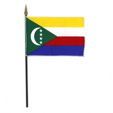 인사동공예 미니 탁상기 깃발 세계 국기 만국기 10x15cm, 1개, 코모로