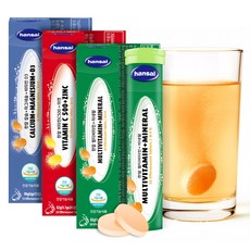 한잘 발포비타민 3종 세트, 20정, 1세트