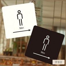 생필샵 안내판 부착형안내판 메뉴안내판 안내판13x13, 블랙