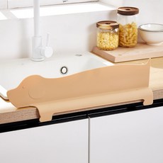 월크리 싱크대 실리콘 물막이 가림막 물튐방지 강아지, 1개, 베이지