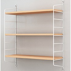 마벨인홈 공간활용 벽걸이 인테리어 선반, 원목, 3단