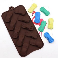Gummy Fruit Molds 5 Pack 66 Cavities Mini Shaped Silicone Mold for Chocolate Candy Fondant Cake D, 스포츠카 2팩