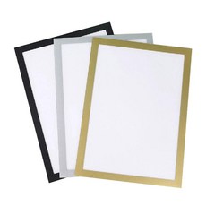 磁性展示貼 展示框 獎狀框 海報框 畫框 裱框 告示牌 磁吸相框 磁鐵相框 相框, 1件, 【A3】磨砂金, 磨砂金