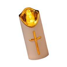 홀리데이 파티를 위한 플라스틱 LED 크루시픽스 캔들 램프 조명 안전한 불꽃 없는 디자인, 하얀색