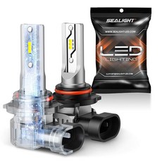 SEALIGHT 9005 H11 LED 60000HRS 출력 CANBUS 수명 4팩 지원 전구 콤보 88000LM 파워스포츠 설치 6500K 사이즈 3분 IP, F5 9006