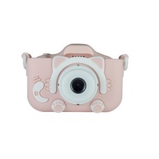 兒童數位相機 可拍照 錄影 BSMI檢驗合格, 粉紅貓咪(不含外接記憶卡), 1個