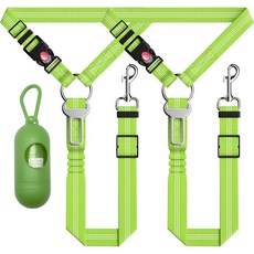 강아지 차량 헤드용 안전벨트 충격흡수 벨트, 1개, 그린