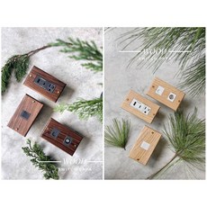 開關拔拔switchpapa 工業風 北歐風 無印風 黑胡桃/紅橡實木面板 國際牌全彩開關適用, 1個, 黑胡桃實木（本體灰）,一聯單孔蓋板