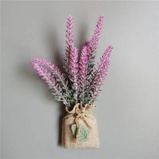 냉장고 자석 기념품 수제 보라색 라벤더 인공 꽃 리넨 가방 장식 마그네틱 스티커, lavender 6