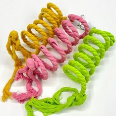 앵무새 조류용 면로프 스파이럴 횟대 놀이터 1.5m 새용품, 본상품