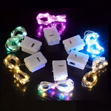 공작공예 LED 와이어 미니전구 10구 색상선택 건전지포함, 10개, 노랑(골드)