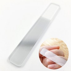 매니큐어 없이 자연스러운 손톱 광택 크리스탈 네일 파일 버퍼, 2개, 투명