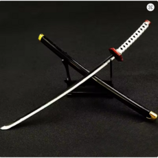 귀멸의칼날 귀살대 일륜도 25cm 아연합금 귀칼 굿즈 무이치로 기유 탄지로 렌고쿠 시노부, 1개, 토미오카 기유