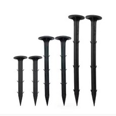 나무 제초매트 잡초 100개 방지용 방초망 텃밭 과수원 검정색 0.8mx0.8m, AH. 11cm 바닥 못 1000, 1개