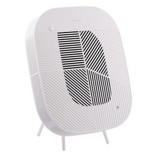 KOMMA Lov 침실용 공기 청정기 7.9cm(3.1인치) 슬림 벽 마운트 및 세련된 스탠딩 타입 헤파 필터 에어 클리너 미세 먼지 연기 제거. (크림화이트), 크림화이트와 크래들