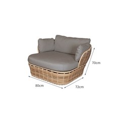 라탄 야외 소파 테이블 직경 카페 루프탑 테이블 유리 야외테라스 정원 커피 콤비네이션 1.0m의, 1인 소파 A