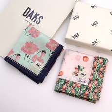 닥스 여성 손수건 2종 세트 선물포장 고급 면100% 정품