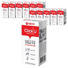 서울우유 클릭유 1A 등급 우유, 180ml, 12개