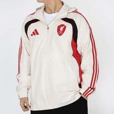 아디다스 바람막이 LFC 리버풀 UBP 윈드브레이커 원더 화이트+스트로베리 레드+블랙