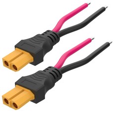라이소메크 2팩 12AWG XT60 여성 커넥터 2.8인치 실리콘 와이어가 장착된 xt60 피그테일 RC 리포 배터리 FPV 레이싱 드론용, XT60 Female cable