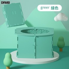 DFMEI 戶外自駕遊嬰兒摺疊坐便器男女童車載馬桶便攜式防滑加厚旅行裝備, 綠色(送垃圾袋+收納袋):如圖