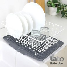 리틀라보 빠른배수 실리콘 식기 건조 매트 주방 물빠짐 드라잉 건조대, 1세트, 그레이 3종, 1단