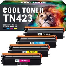 Cool Toner 쿨 토너 TN423 카트리지 교체품 브라더 TN-423 TN-423BK TN-421 호환 MFC-L8690CDW MFC L8690CDW DCP-L8410CD, Black/ Cyan/ Magenta/ Yellow