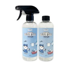 고양이 반려동물 용품 전용 다목적 클리너 포포키숲 화장실 세트(본품380+리필380), 1개, 760ml