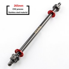 12mm 오토바이 스윙암 프론트 액슬 키트 304 스테인리스 스틸 골드 티타늄 - 30mm 육각 헤드 및 씰 포함 전기 자전거 모페드 커스텀 B용, [04] black 265mm