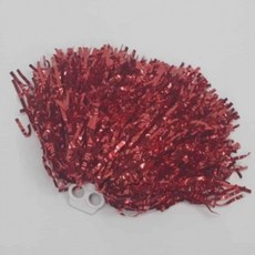 치어리딩 응원수술 빨강 레드폼폼 체육대회응원소품, 1개, 상세페이지 참조