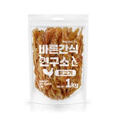 바른간식연구소 닭가슴살 1kg 강아지 육포 대용량간식, 1개
