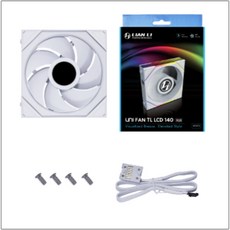 聯力 LIAN LI UNI FAN TL LCD 140 RGB 液晶顯示無限鏡 正向反向風扇, 140正向白色版-單顆裝