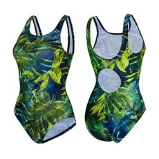 티막수영복[NC 강서점 직접출고] 탄탄이 리프 U자 실내 원피스 수영복