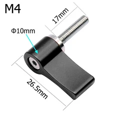 DSLR 카메라용 조정 핸드 스크류 타이트 잠금 나사 15mm 레일 팔로우 포커스 액세서리 CNC M4, 03 M4x17mm Black, 03 M4x17mm Black