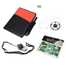 심판카드 심판 카드 축구 연필 빨간색 노란색 경고 지갑 1 세트, [01] 심판카드 SET B, 1개