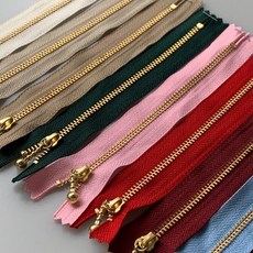 [세아퀼트] [YKK] 골드 지퍼 10cm, 빨강, 1개