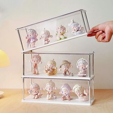 NUTRIVIO 피규어장식장 1층 레고 진열장 투명 PET 아크릴 피규어수납장 장식장, 1개