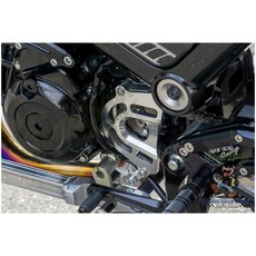 OVER Racing 前齒蓋 打檔穩定器 適用 MONKEY DAX GROM 125 銀色, 銀色-前齒蓋 + 打檔穩定器