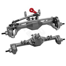 CNC 가공 알루미늄 통합 전면 후면 포털 액슬 1/10 RC 크롤러 자동차 축 SCX10 II RGT 86100 Redcat GEN8, GY Front Rear Axle, 1개