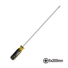 YINDON S2 5x300mm 十字螺絲刀, 1個, 5X300mm鉻釩鋼（白色亮鉻）,十字