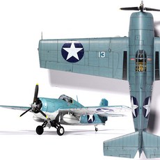 아카데미과학 1:48 미해군 F4F-4 와일드캣 미드웨이 해전 프라모델 전투기 12355, 1개